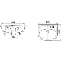 Тумба с раковиной Misty Смайл 50 Белая арт-УТ000013111 — фото 8, Тумбы с раковиной