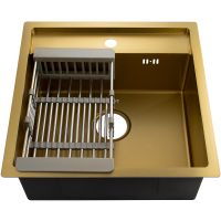 Кухонная мойка Fabia 50х50 Золото арт-50503Z — фото 1, Кухонные мойки