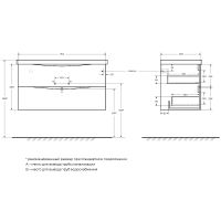 Тумба под раковину BelBagno Marino-Cer 100 подвесная Rovere Bianco арт-MARINO-CER-1000-2C-SO-WO-P — фото 11, Тумбы под раковину