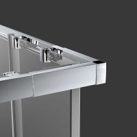 Душевой уголок Vincea Rapid 100x100 профиль Хром стекло текстурное арт-VSS-3R90/10MT — фото 4, Квадратные душевые уголки