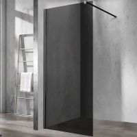 Душевая перегородка Vincea Walk-In 110 профиль Черный стекло тонированное арт-VSW-1H110CGB — фото 1, Душевые перегородки