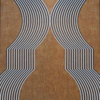 Обои Bernardo Bartalucci Sarrieri Флизелин (1,06*10) Коричневый/Оранжевый, Геометрия арт-5072-5 — фото 1, Обои для стен