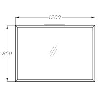 Товар: Зеркало Opadiris Рубинно 120 прямоугольное арт-00-00006475 - фото 5 Зеркало Opadiris Рубинно 120 прямоугольное арт-00-00006475 — фото 5, Зеркала в ванную комнату