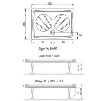 Душевой поддон из искусственного камня Ravak Gigant Pro 120x80 Белый арт-XA03G401010 — фото 4, Душевые поддоны из искусственного камня