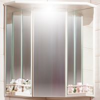 Зеркальный шкаф Бриклаер Кантри 50 с подсветкой Бежевый дуб прованс арт-4627125413711 — фото 2, Зеркальные шкафы в ванную