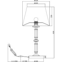 Товар: Настольная лампа Maytoni Neoclassic Riverside Белая Хром Прозрачная арт-MOD018TL-01CH - фото 4 Настольная лампа Maytoni Neoclassic Riverside Белая Хром Прозрачная арт-MOD018TL-01CH — фото 4, Настольные лампы