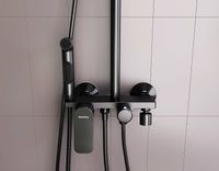 Душевая система Damixa Jupiter Черная матовая арт-977770300 — фото 6, Душевые стойки