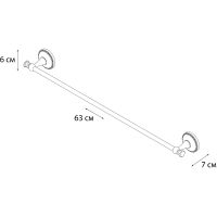 Полотенцедержатель Grampus Alfa Бронза арт-GR-9501 — фото 2, Полотенцедержатели