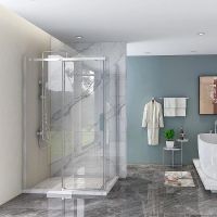 Душевая стенка Veconi Rovigo KP-06 100 профиль Хром стекло прозрачное арт-KP06-100-01-19C4 — фото 2, Боковые стенки