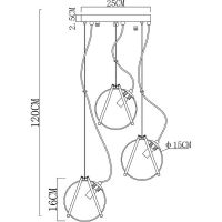 Товар: Подвесной светильник Divinare Hazel Прозрачный Латунь арт-5015/17 SP-3 - фото 5 Подвесной светильник Divinare Hazel Прозрачный Латунь арт-5015/17 SP-3 — фото 5, Подвесные светильники