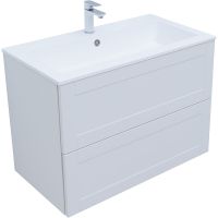 Тумба с раковиной Aquanet Терра 90 подвесная Белая матовая арт-323185 — фото 4, Тумбы с раковиной