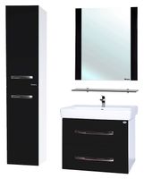 Зеркало Bellezza Рокко 50 с полкой Черное арт-4613706030040 — фото 4, Зеркала в ванную комнату