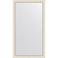 Зеркало Evoform Definite 134х74 в багетной раме - Белый с серебром 60 мм арт-BY 7623 — фото 1, Зеркала в ванную комнату