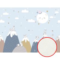 Фреска детская Ortograf Little Friends 34371 Фактура флок FLK Флизелин (4*3) Голубой/Разноцветный, Горы/Животные арт-34371 (флок FLK) — фото 1, Фрески