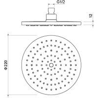 Верхний душ Aquatek Черный матовый арт-AQ2086MB — фото 2, Верхние души