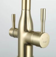 Смеситель для кухни Frap H69 Сатин золотой Черный арт-F4396-3 — фото 15, Смесители для кухни