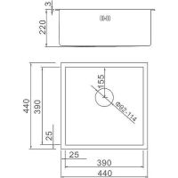 Товар: Кухонная мойка Aflorn Premium 44 Сатин арт-AF94444 - фото 5 Кухонная мойка Aflorn Premium 44 Сатин арт-AF94444 — фото 5, Кухонные мойки