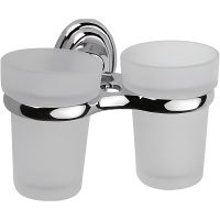 Стакан для зубных щеток Haiba двойной Хром арт-HB1508 — фото 1, Стаканы для зубных щеток