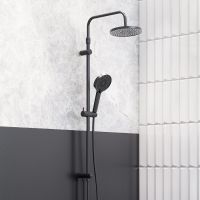 Душевая система Damixa Apollo Черная матовая арт-947000300 — фото 2, Душевые стойки