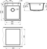 Кухонная мойка Milacio Murcia 46 Cuarzo Черная матовая арт-MC.77031 — фото 4, Кухонные мойки