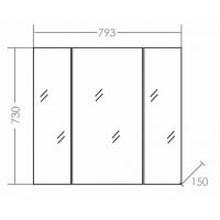 Зеркальный шкаф СанТа Стандарт 80 Белый арт-113010 — фото 5, Зеркальные шкафы в ванную