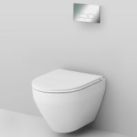 Комплект унитаза с инсталляцией AM.PM Spirit V2.0 FlashClean с сиденьем Микролифт и клавишей смыва Хром арт-IS47051.701700 — фото 2, Комплекты унитаз + инсталляция