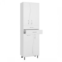 Товар: Шкаф пенал Style Line Волна 60 Белый арт-ЛС-000010047 - фото 3 Шкаф пенал Style Line Волна 60 Белый арт-ЛС-000010047 — фото 3, Пеналы для ванной комнаты