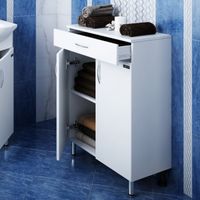 Товар: Тумба СанТа Стандарт 60 Белая арт-301007 - фото 2 Тумба СанТа Стандарт 60 Белая арт-301007 — фото 2, Комоды и тумбы для ванной комнаты