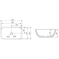 Товар: Раковина-чаша Abber Rechteck 46 Темно-зеленая матовая арт-AC2200MBG - фото 5 Раковина-чаша Abber Rechteck 46 Темно-зеленая матовая арт-AC2200MBG — фото 5, Раковины накладные