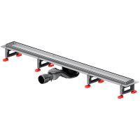 Душевой лоток AM.PM MasterFlow 90 с решеткой Хром матовый / под плитку Tile арт-W01SC-U11-090-04SB — фото 1, Душевые лотки