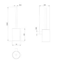 Ершик для унитаза Raiber Graceful Хром арт-RP-80010 — фото 2, Ершики для унитаза