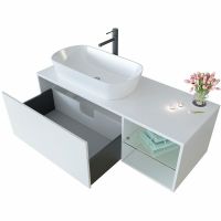 Товар: Тумба с раковиной SanVit Оскар 120 L подвесная Белая арт-koskar120L - фото 6 Тумба с раковиной SanVit Оскар 120 L подвесная Белая арт-koskar120L — фото 6, Тумбы с раковиной