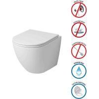 Унитаз Grossman Tornado подвесной Белый матовый с сиденьем Микролифт арт-GR-4455MSQ — фото 9, Подвесные унитазы