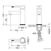Смеситель для раковины Timo Saona Черное золото арт-2361/18F — фото 6, Смесители для раковины