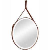 Товар: Зеркало Континент Millenium Brown D 500 с подсветкой с сенсорным выключателем на ремне из натуральной кожи арт-ЗЛП95 - фото 3 Зеркало Континент Millenium Brown D 500 с подсветкой с сенсорным выключателем на ремне из натуральной кожи арт-ЗЛП95 — фото 3, Зеркала в ванную комнату