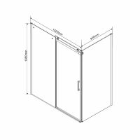 Душевой уголок Vincea Como 150х90 профиль Хром стекло прозрачное арт-VSR-1C9015CL — фото 8, Прямоугольные душевые уголки