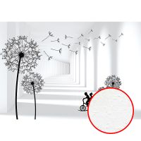 Фреска Ortograf 3D 33541 Фактура бархат FX Флизелин (3,9*2,7) Белый/Черный, Цветы/Абстракция арт-33541 (бархат FX) — фото 1, Фрески