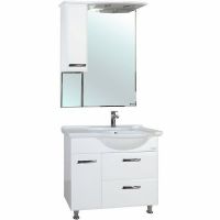 Шкаф пенал Bellezza Балтика 35 Белый арт-4628904090017 — фото 2, Пеналы для ванной комнаты