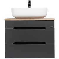 Тумба под раковину VIANT Марсель 66 подвесная Графит арт-VMAR66NG-T2YP — фото 2, Тумбы под раковину