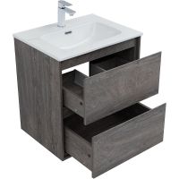 Тумба под раковину Aquanet Милан 60 подвесная Дуб рошелье арт-336372 — фото 3, Тумбы под раковину