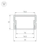 Профиль алюминиевый Arlight накладной для контурной подсветки Серебристый арт-025490 — фото 3, Профили для светодиодных лент