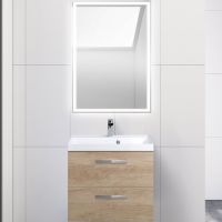 Тумба под раковину BelBagno Aurora 60 подвесная Rovere Nebrasca Nature арт-AURORA-600-2C-SO-RNN — фото 2, Тумбы под раковину