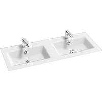 Раковина Jacob Delafon Sherwood двойная Белая матовая арт-EB1831RU-DE1 — фото 1, Раковины встраиваемые сверху