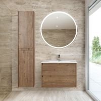 Шкаф пенал BelBagno Kraft 33 L подвесной Rovere Tabacco арт-KRAFT-1600-2A-SC-RT-L — фото 2, Пеналы для ванной комнаты