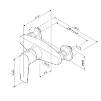 Смеситель для душа AM.PM Gem Черный арт-F90A20022 — фото 10, Смеситель для душа