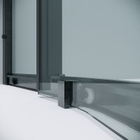 Душевой уголок Grossman Cosmo 90х90 профиль Графит сатин стекло прозрачное арт-301.K33.02.9090.42.00 — фото 7, Душевые уголки четверть круга