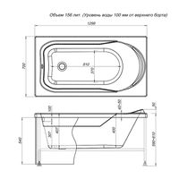 Акриловая ванна Aquanet West 130х70 без гидромассажа арт-205300 — фото 8, Акриловые ванны