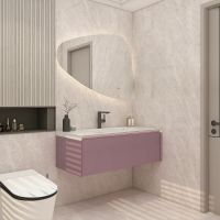 Тумба с раковиной Orans BC-4060-1200R 120 подвесная Лиловая матовая арт-40601200R — фото 9, Тумбы с раковиной