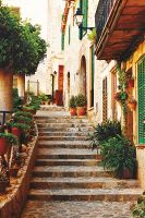 Фреска Ortograf Городской пейзаж 5378 Фактура бархат FX Флизелин (1,8*2,7) Бежевый/Оранжевый/Зеленый, Город/Листья арт-5378 (бархат FX) — фото 2, Фрески