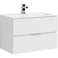 Тумба под раковину Aquanet Алвита 80 подвесная Белая арт-235339 — фото 1, Тумбы под раковину